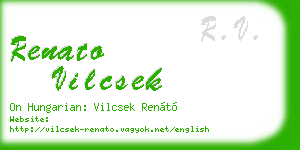 renato vilcsek business card